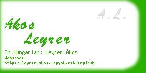 akos leyrer business card