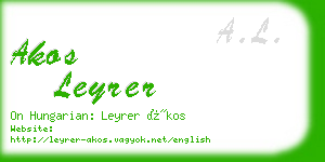 akos leyrer business card